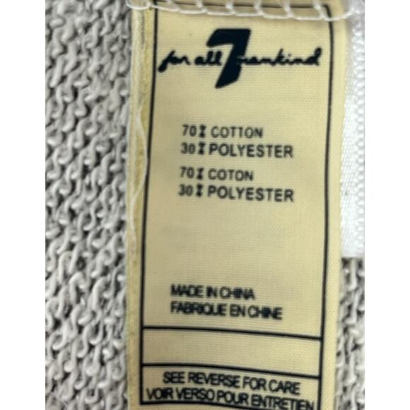 7 For All Mankind VGUC Zip Sweatshirt with Pockets - Picture 5 of 6